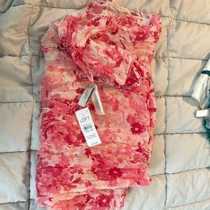 Ladies oversized floral print scarf